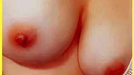 Milf wife reveals big tits under sheer jacket at home