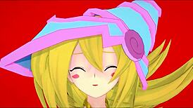 Dark Mage Sucks Cock And Gets Cumshot In Temple.