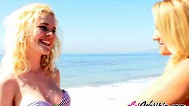 blondes catie parker and cali carter eat each other's pussies with fingering and masturbation