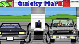 Ebony pornstar sucks black cock in interracial lesbian scene