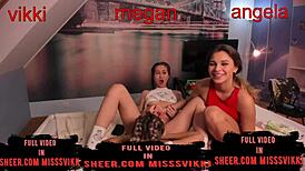 Three bitches can't stop masturbating!