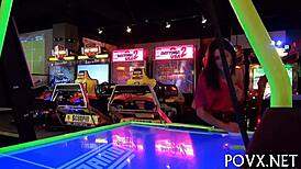 beauty, kneel for my throbbing cock now!