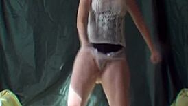 If Only He Knew Me Dancing in Silk Panties. Naughty Milf Fun