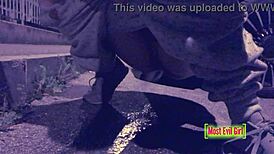 Girl Caught Pissing in Public Parking Lot at Night - Sex Tape
