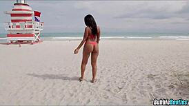 Black Beach Bunny in Bikini Stuns Outdoors