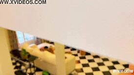 European teen itsxlilix performs wet blowjob on brunette