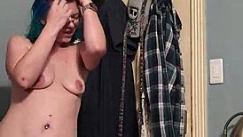 Fujiapple89 performs a striptease