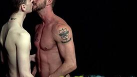 Twink barebacks muscular hunk bottom.