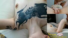 tall tattooed model fucks close up