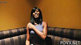 Horny teen sucks balls in POV missionary sex video