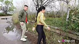 megan fiore gets pounded outdoors during training, so hot! 😍