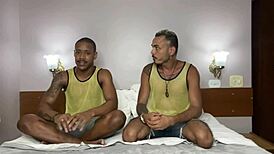 kadu chats hot with lucas scudellari, leading to bareback assfucking.