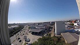 Naked Girl In Hotel Window Teasing Airport Viewers With Big Tits