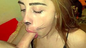Throatfuck Messy Kitty on Halloween Night