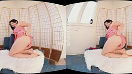 i yank my amateur hope gold dildo while cumming hard in virtual reality orgasm