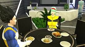 Bulma Rides Her Stepson Hard While Husband Watches In Dragon Ball Porn!