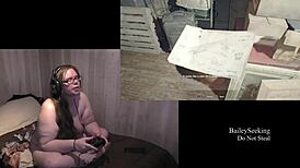 Naked Brunette Plays Resident Evil 7 Part 5 With Piercings And Tattoos On Display