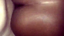 fat ebony ass gets creampie from white cock interracial