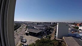 Naked Girl In Hotel Window Teasing Airport Viewers With Big Tits