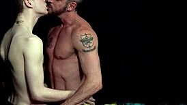 Twink barebacks muscular hunk bottom.