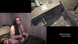 Naked Brunette Plays Resident Evil 7 Part 5 With Piercings And Tattoos On Display