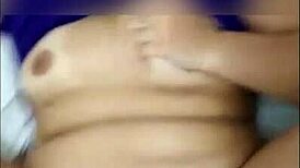 Sexy teen gets creampie from neighbor while husband almost catches her