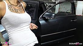 Sex on First Date in Garage with Huge Cumshot