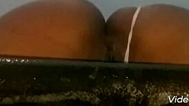 pamelasantos teases with oral on pussy, then gets big ass assfucked hard in anal scene