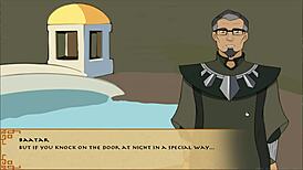 Does Jinora give a handjob in this hentai?