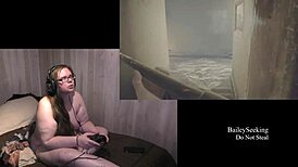 Naked Brunette Plays Resident Evil 7 Part 5 With Piercings And Tattoos On Display