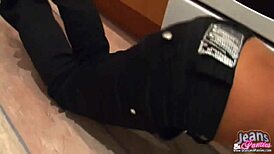 I need help getting out of these super tight skinny jeans, they're stuck on my petite body