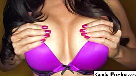 Kendall teases nude, masturbating her pussy with fetish touches.