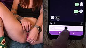 my boyfriend remotely controls my vibrator from work, making me squirt everywhere