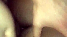 fat ebony ass gets creampie from white cock interracial