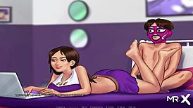 cheerleader blows wild in summertimesaga e2 58 😈