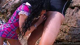 Yeah, defiling that pretty latina at the beach was wild