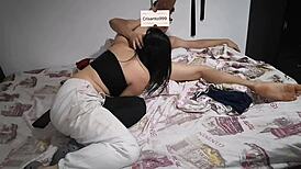 I find the dirty prostitute in my room, ready for sex with me.