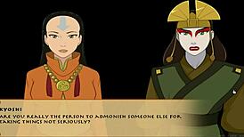 Does Jinora give a handjob in this hentai?