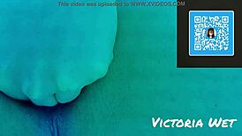 Victoria Wet Goes Wild Masturbating in Solarium!