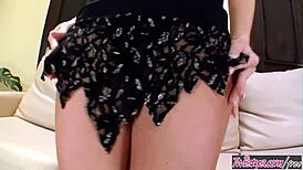 Cindy dollar engages in wet ass play in silk lingerie