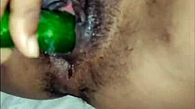 I-I quenched my horny wife's desire with my shaved pussy