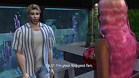 nicki m rides cock of a lucky fan - 3d hentai