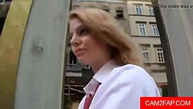 wanna see a european teen get a messy creampie in shaved pussy action?