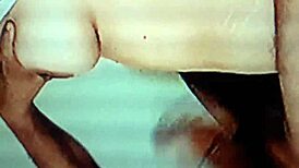 Hidden couple has close-up sex on bed