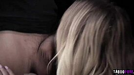 i gave aubrey sinclair a sloppy blowjob on the driver's thick cock outdoors.