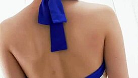 asian cosplay girl in fate costume teasing in hd