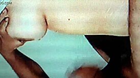 Hidden couple has close-up sex on bed