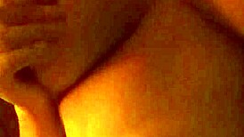 Horny petite latina slut masturbates close-up, fingering her shaved pussy until she cums hard.