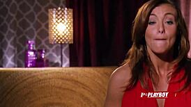 Horny brunette chick bends over for swinger group doggystyle action!