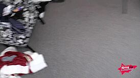 does this tattooed german babe in lingerie lick ass before deepthroat doggystyle?